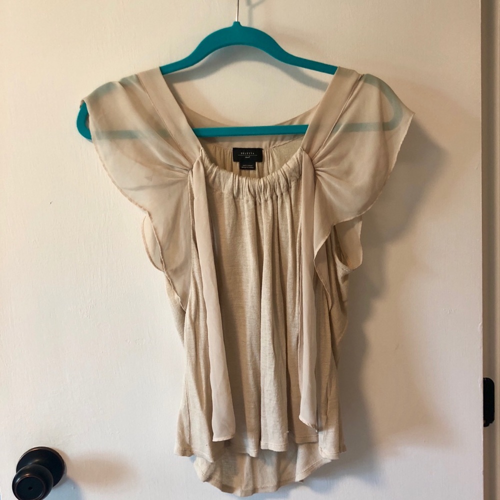 Beige Anthropologie top